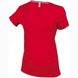 Plain Women's short sleeve v-neck t-shirt Kariben 180 GSM